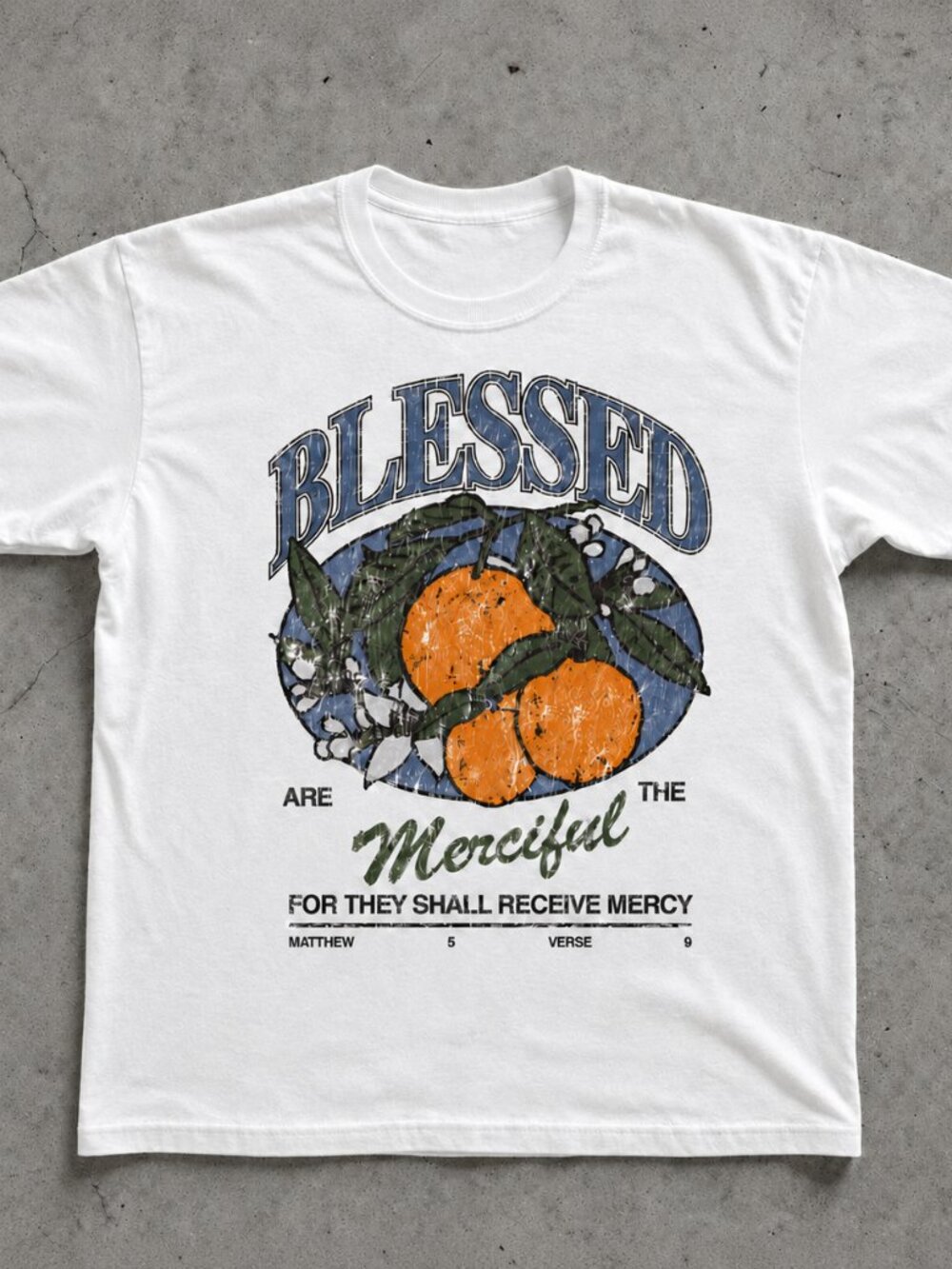 Blessed Are The Merciful Christian Graphic Tee